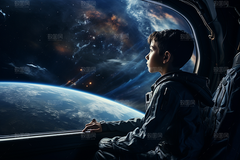 太空男孩未来太空舱素材