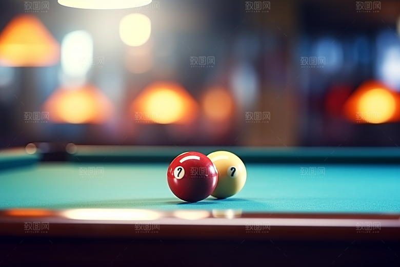 台球桌球运动素材