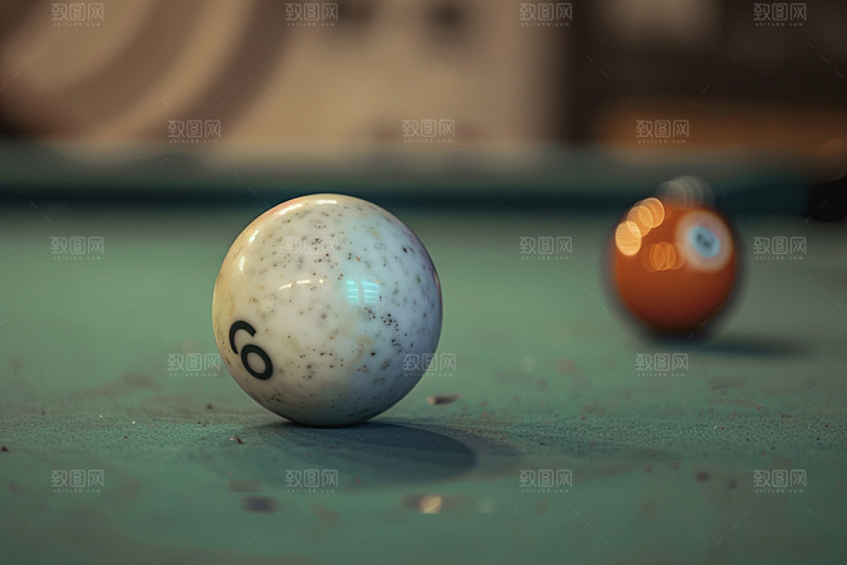 台球运动弹子球素材