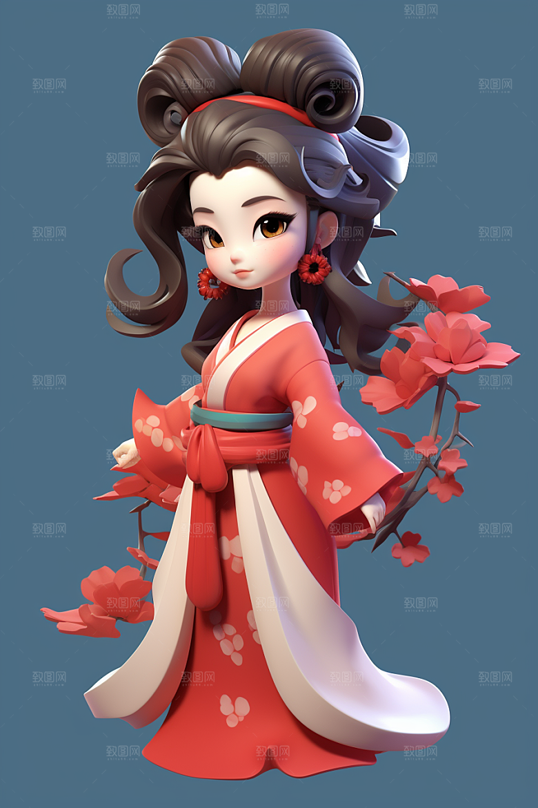 唐风人物IP形象唯美模型