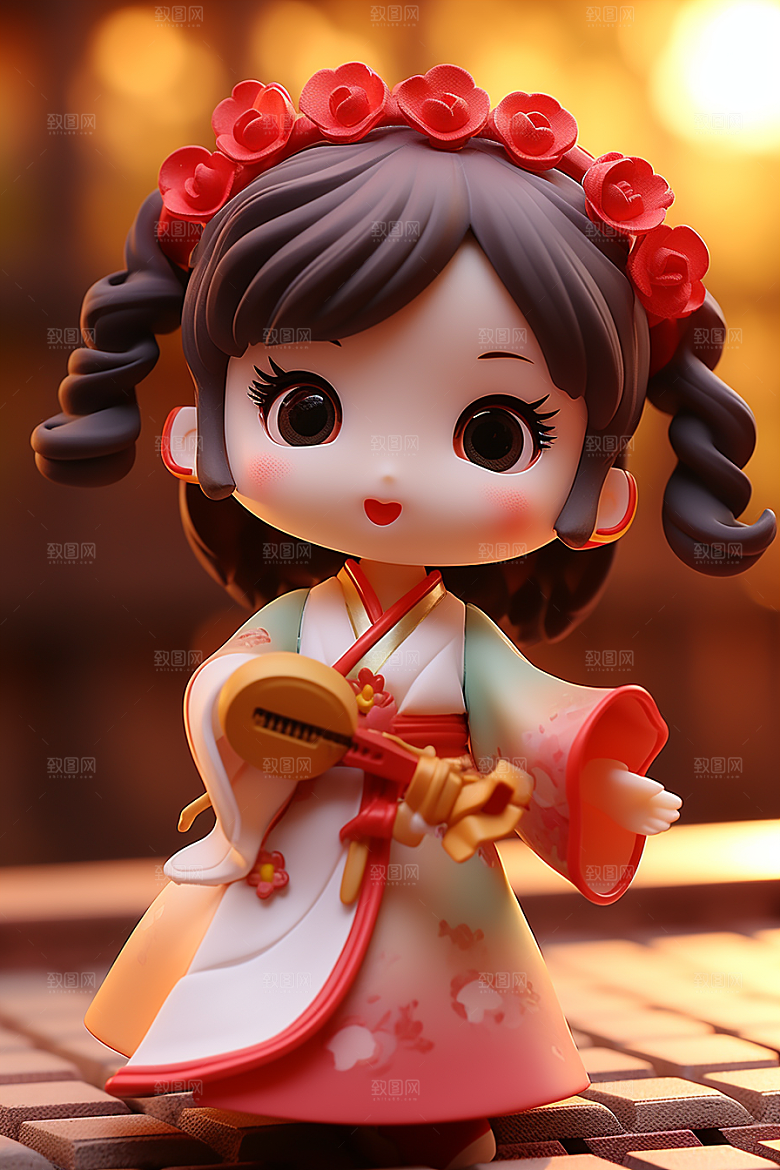 唐风人物3D优雅模型