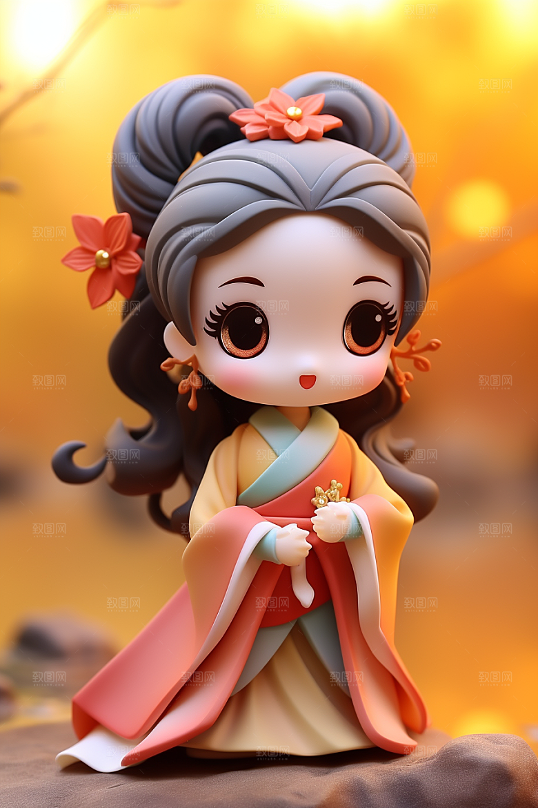唐风人物中式唯美模型