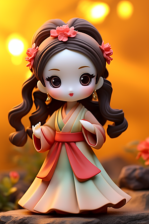 唐风人物古代女子中式模型