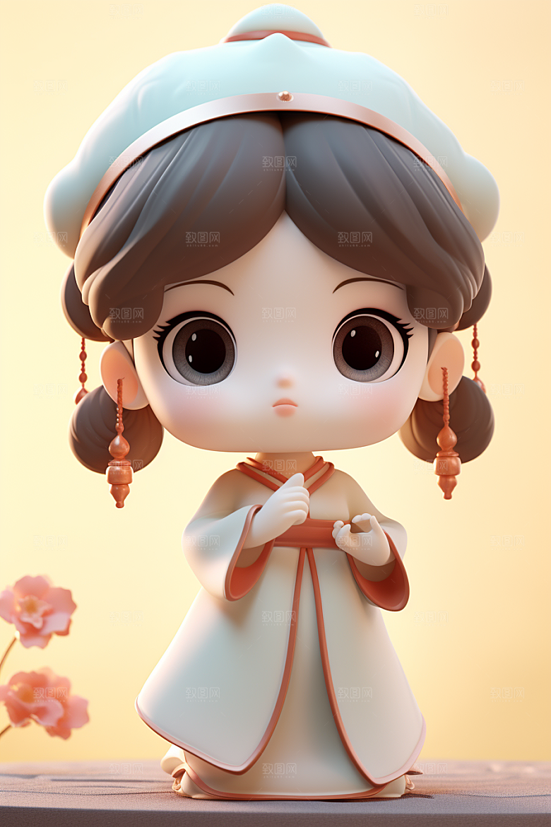 唐风人物古代女子高清模型
