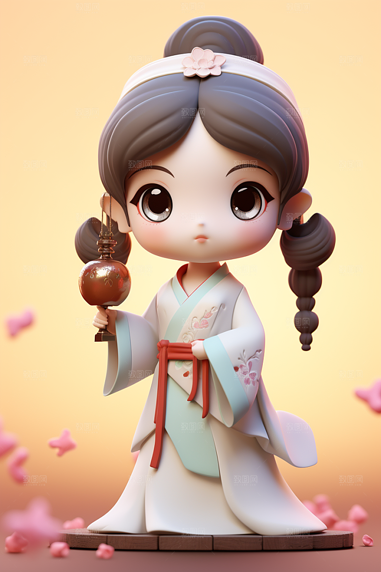 唐风人物中式唯美模型