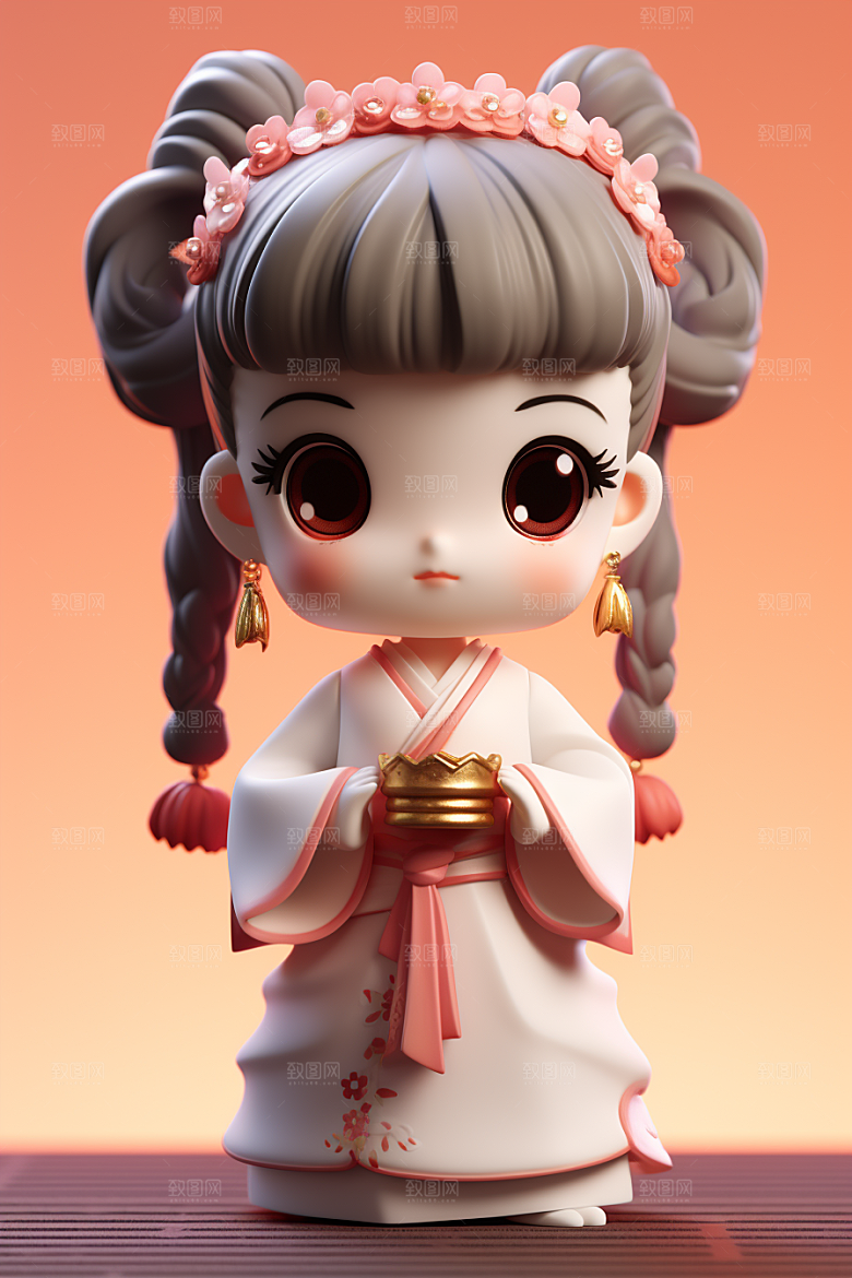 唐风人物3D中国风模型