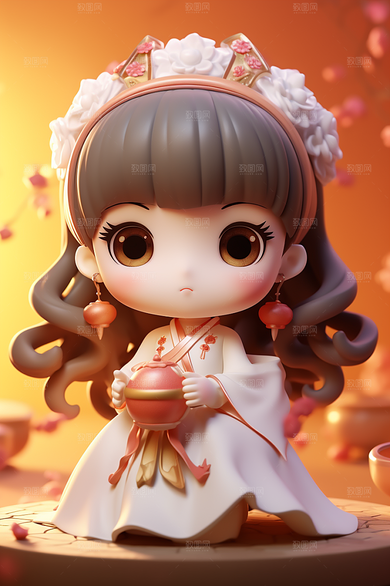 唐风人物汉服IP形象模型