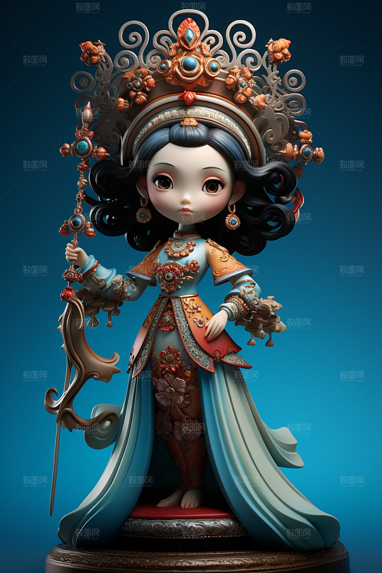 唐风人物3D高清模型