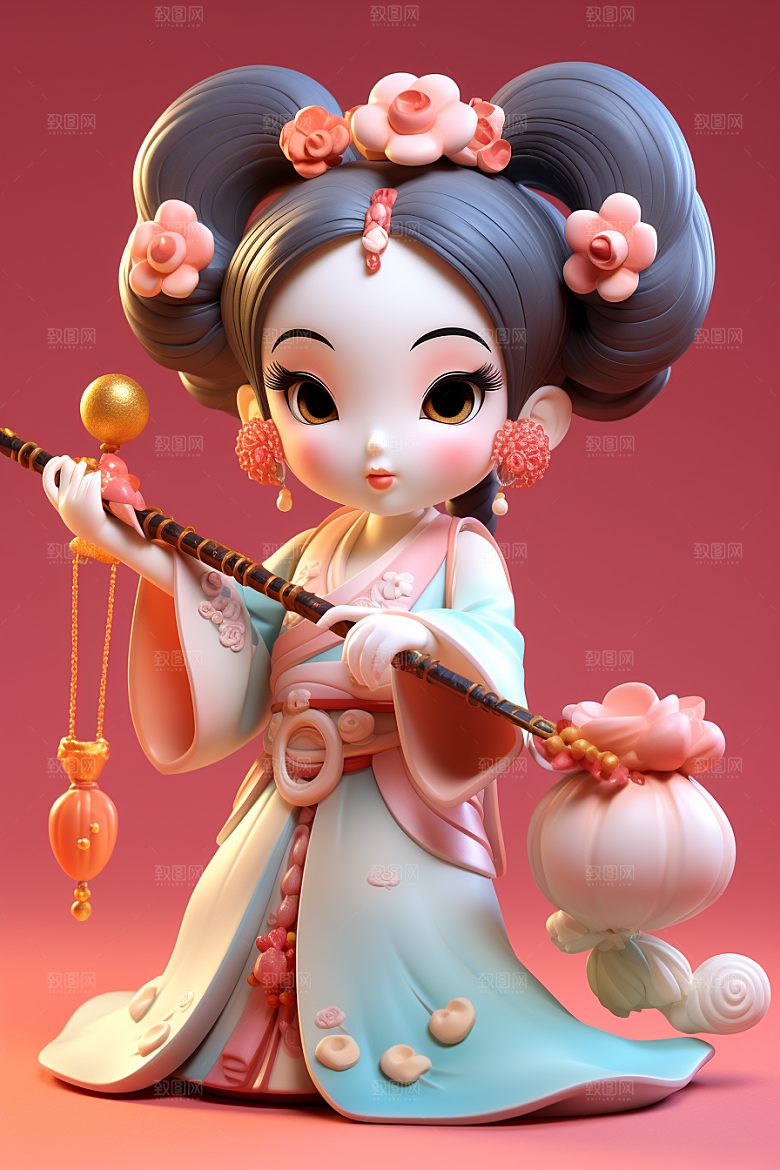 唐风人物中式3D模型