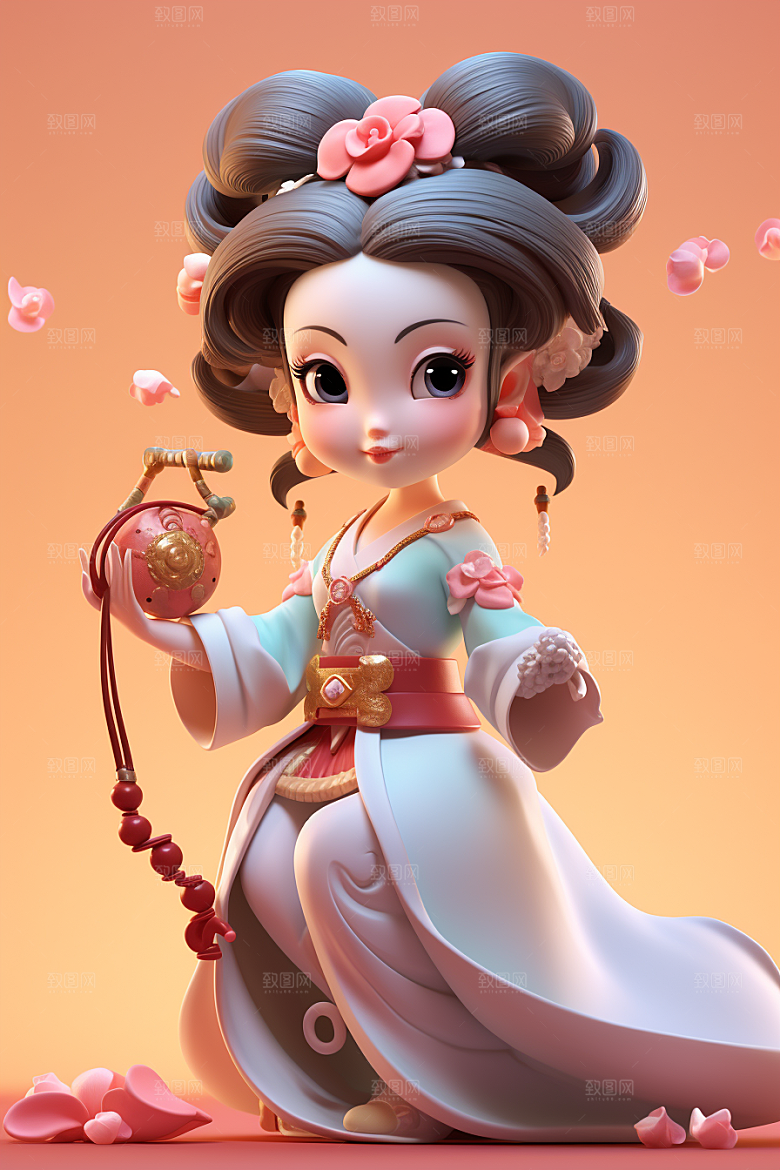 唐风人物高清立体模型