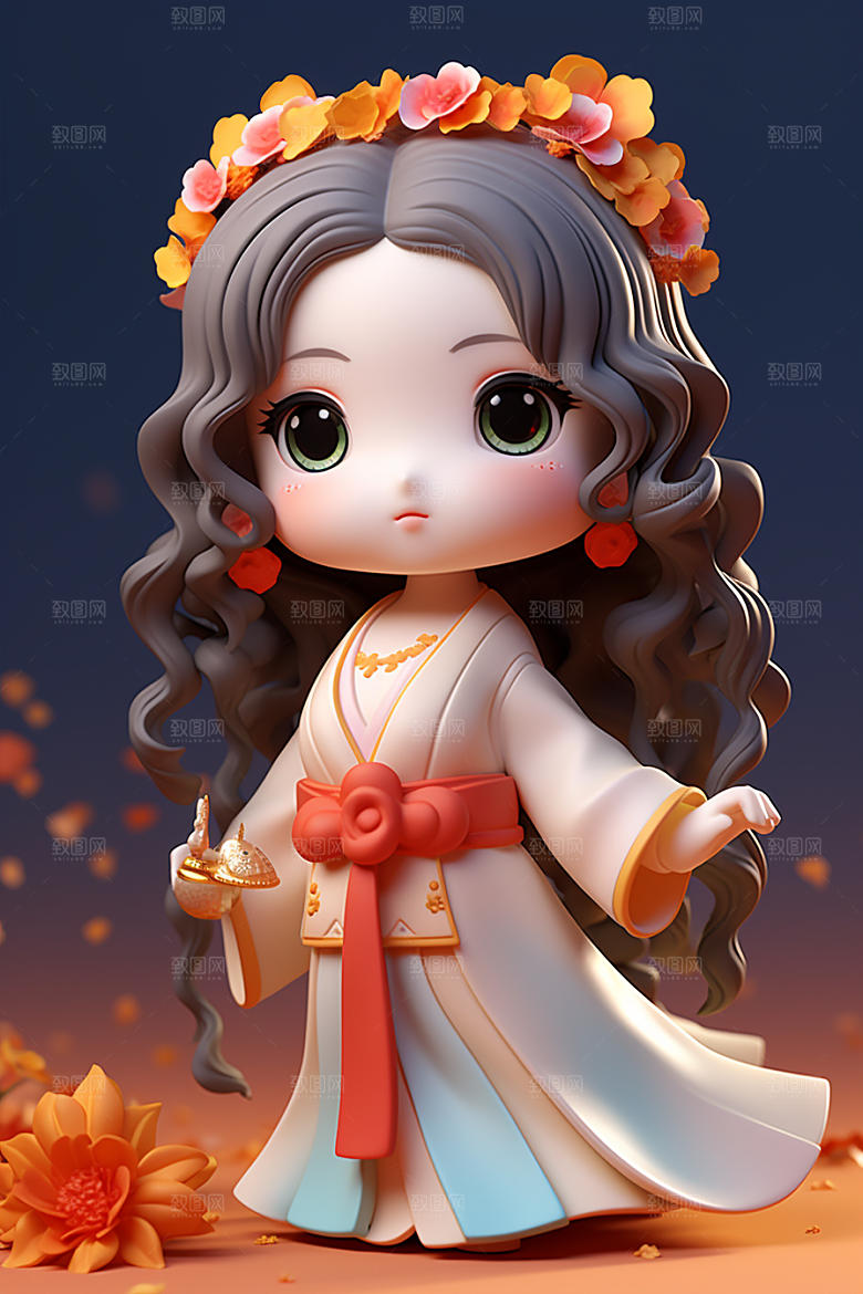 唐风人物古代女子中国风模型