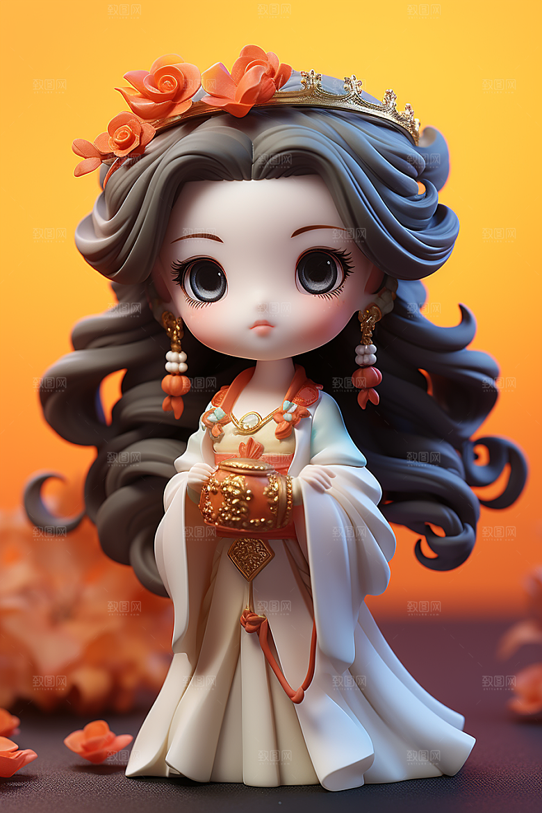 唐风人物IP形象立体模型