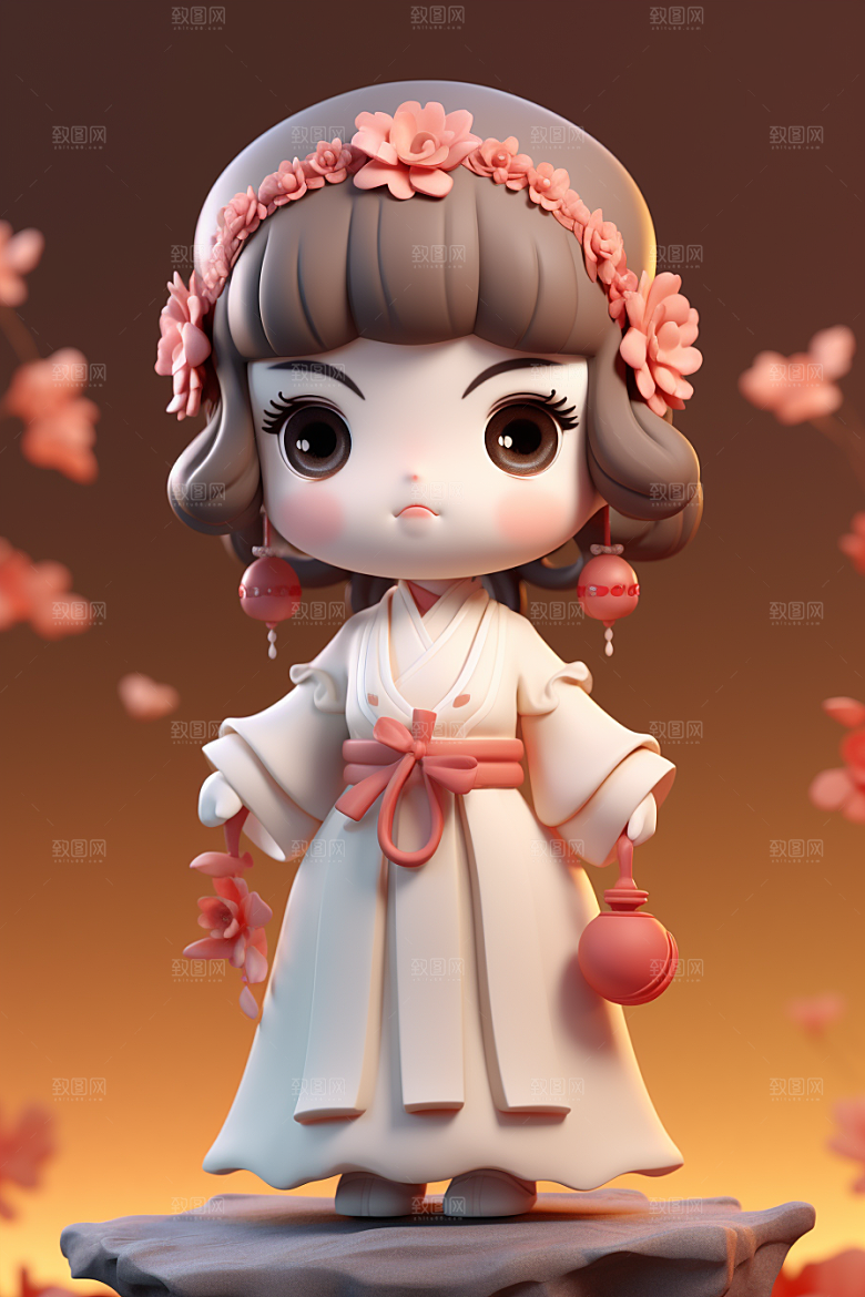 唐风人物唯美优雅模型