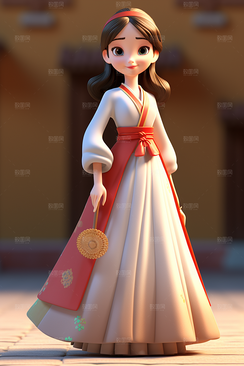 唐风人物汉服唯美模型