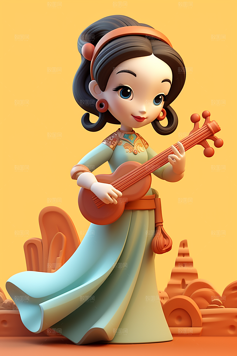 唐风人物高清汉服模型