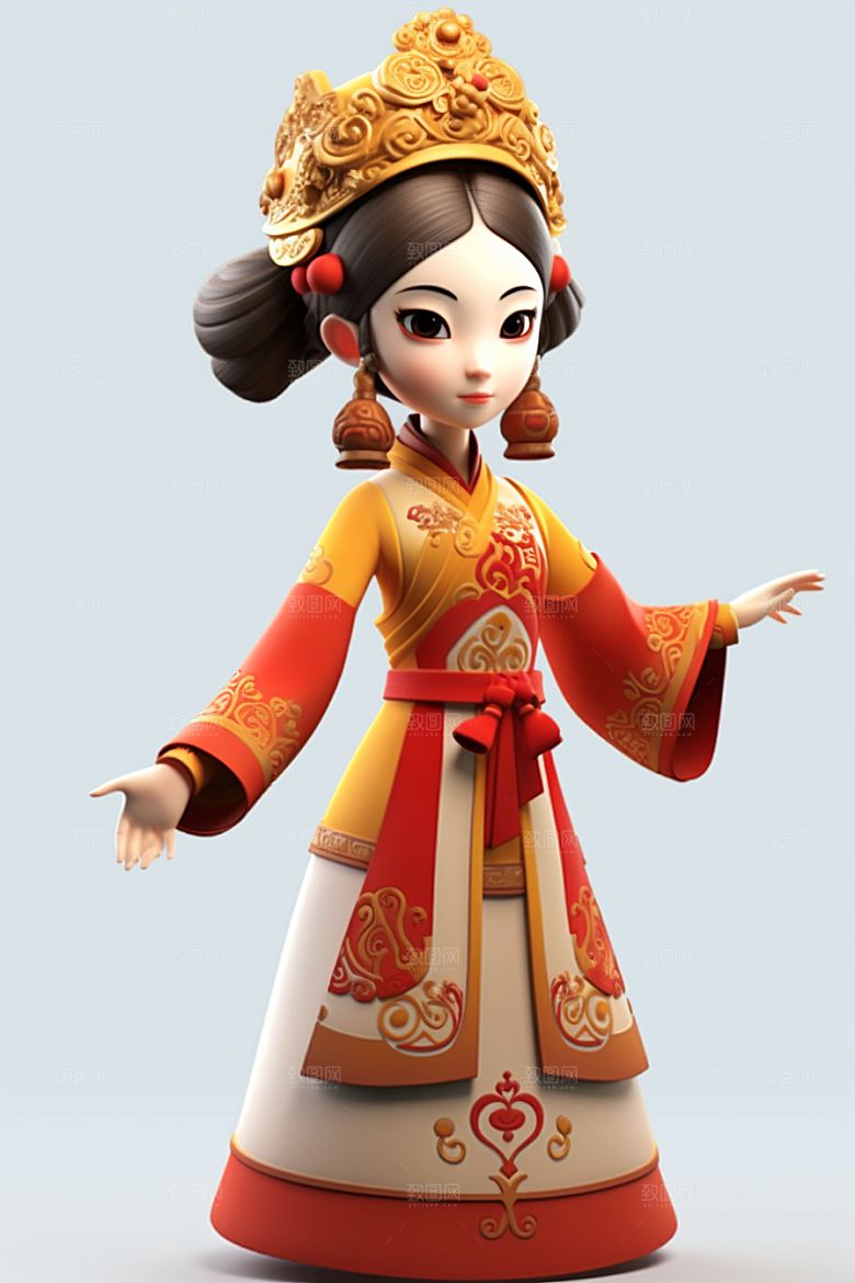 唐风人物高清唯美模型
