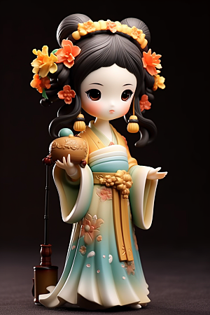 唐风人物古代女子中国风模型
