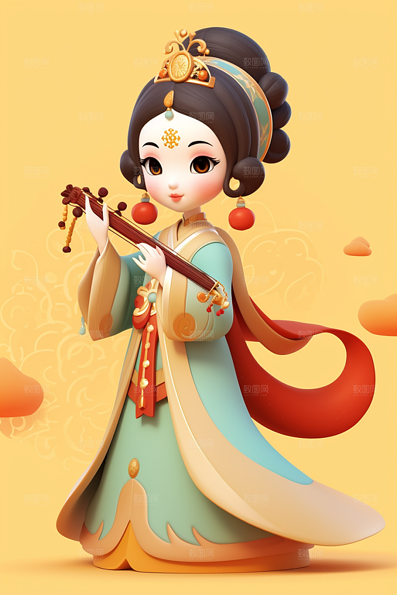 唐风人物唯美高清模型