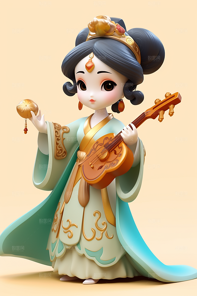 唐风人物中式唯美模型