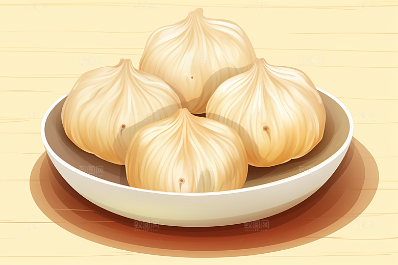 糖瓜粘迎灶王中国风美食插画