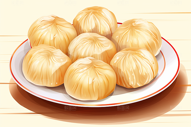 糖瓜粘春节中国风美食插画