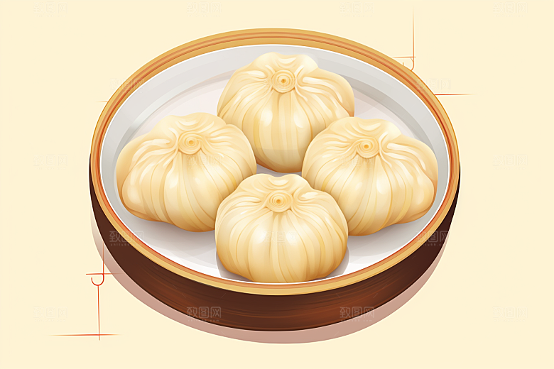 糖瓜粘手绘中国风美食插画