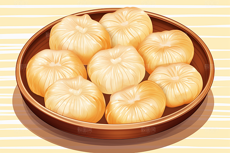 糖瓜粘新年民俗美食插画