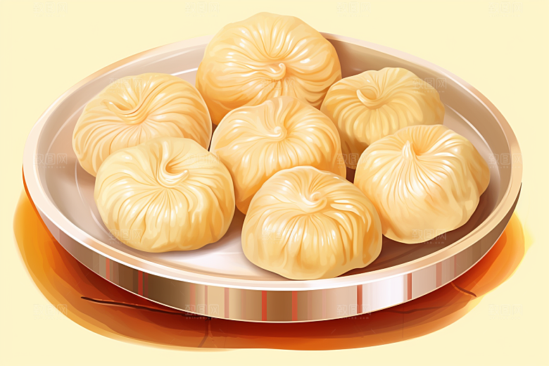 糖瓜粘中国风传统美食插画
