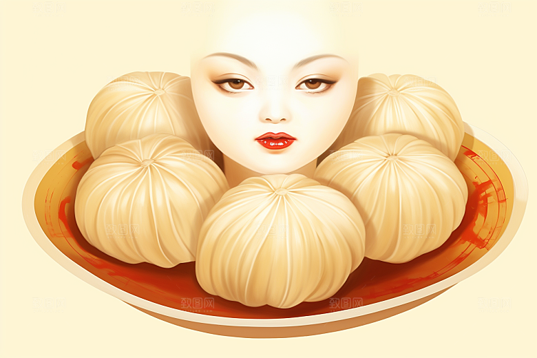 糖瓜粘美味传统美食插画