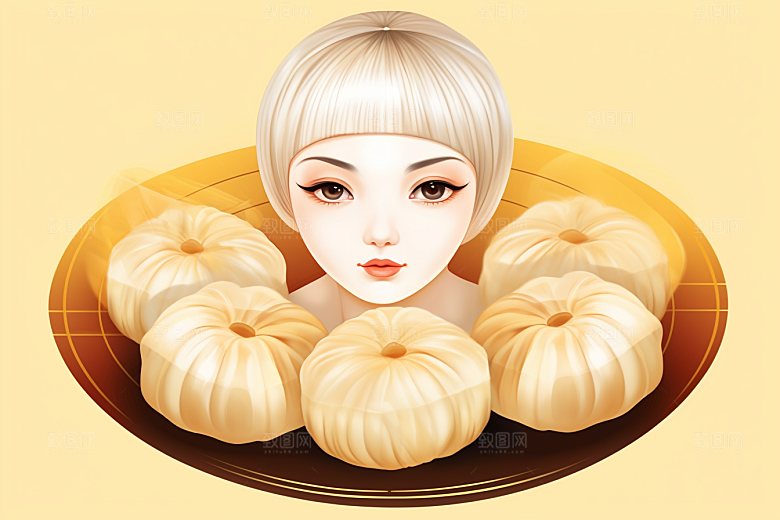 糖瓜粘民俗中国风美食插画