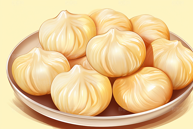 糖瓜粘手绘喜庆美食插画