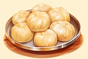 糖瓜粘传统中国风美食插画