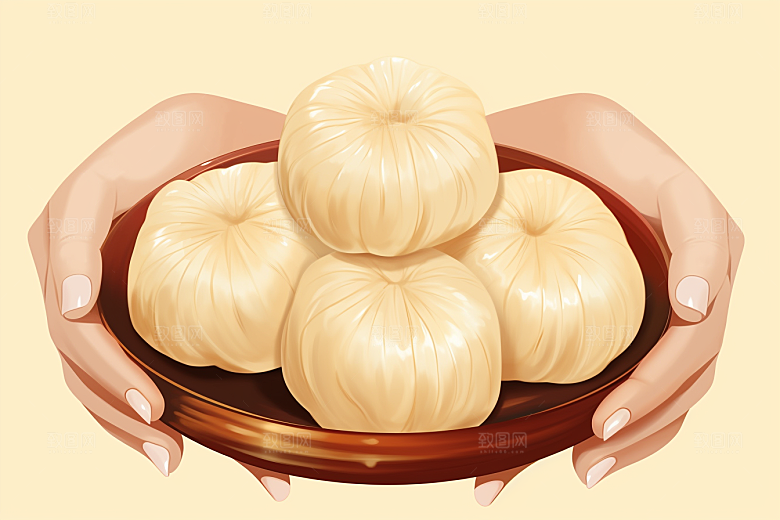 糖瓜粘喜庆新年美食插画