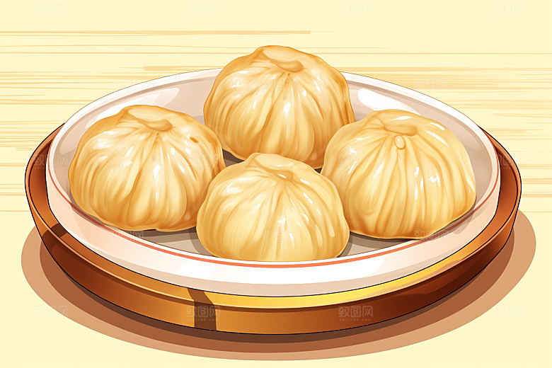 糖瓜粘手绘美味美食插画