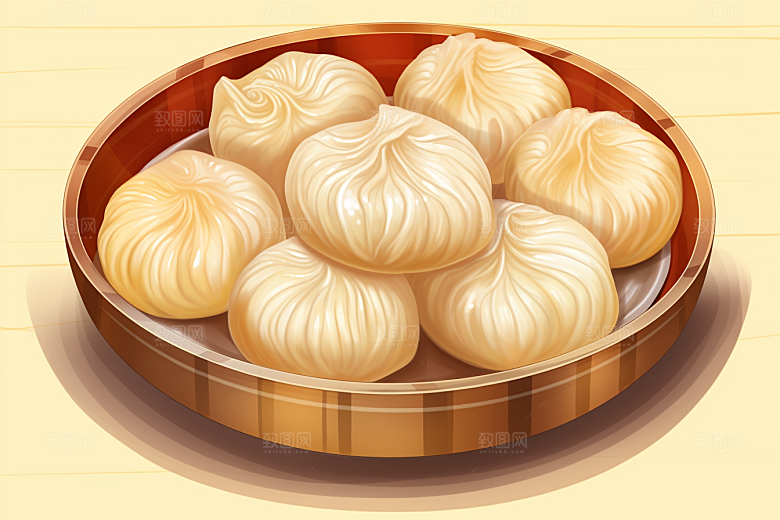 糖瓜粘新年喜庆美食插画