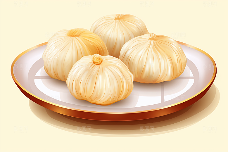 糖瓜粘春节喜庆美食插画