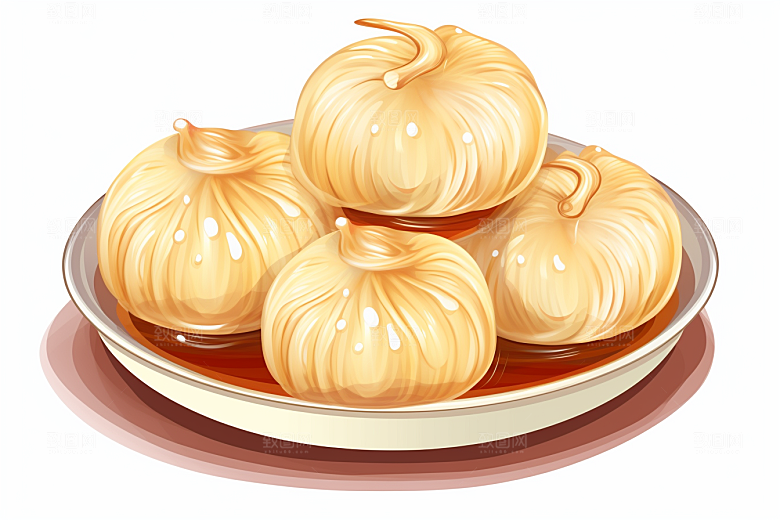 糖瓜粘新年春节美食插画