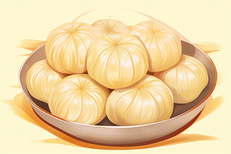 糖瓜粘新年民俗美食插画