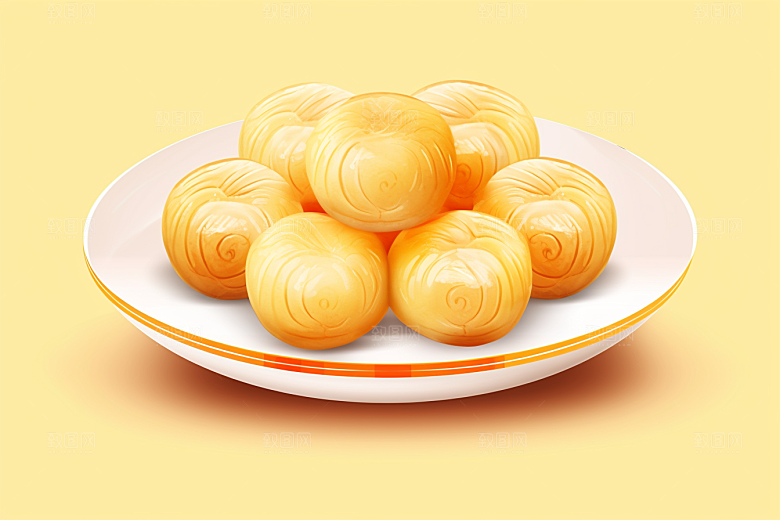 糖瓜粘民俗传统美食插画
