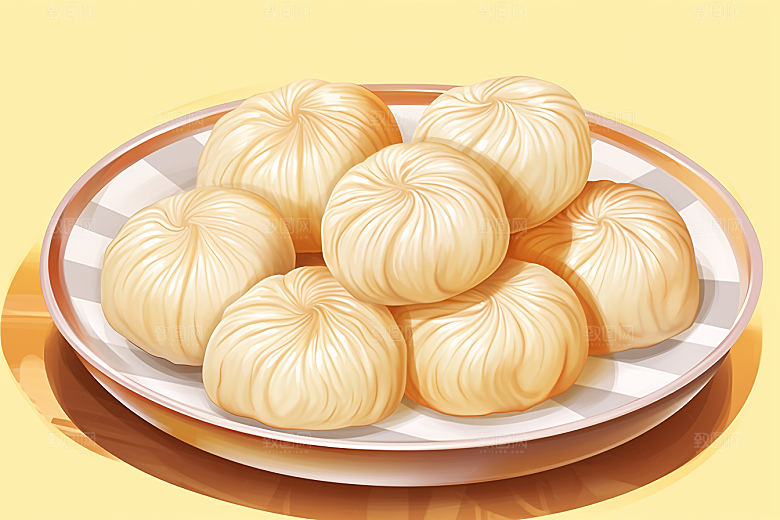 糖瓜粘迎灶王传统美食插画