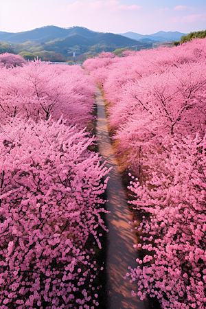 春季桃花花朵美丽摄影图