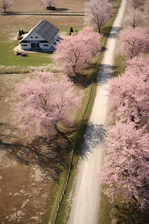 春季桃花风景高清摄影图