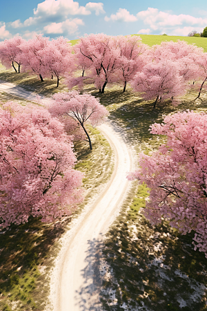春季桃花花朵风光摄影图