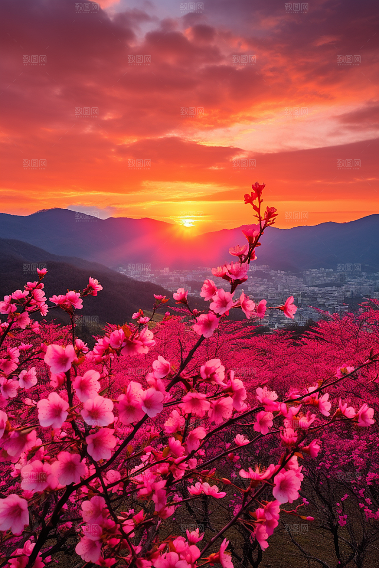 春季桃花春天花卉摄影图