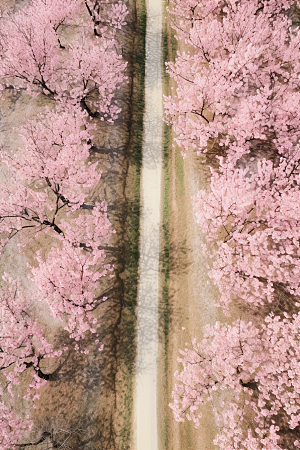 春季桃花风景花卉摄影图