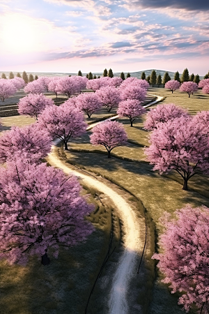 春季桃花春天美丽摄影图
