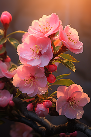 春季桃花桃花林风景摄影图