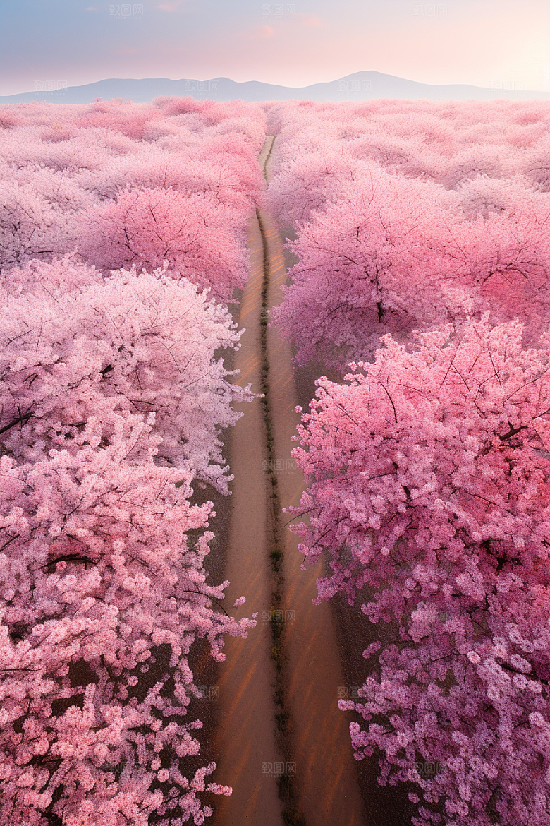 春季桃花花卉高清摄影图