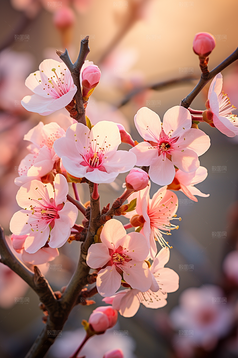 春季桃花桃花林风景摄影图