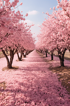 春季桃花风光美丽摄影图